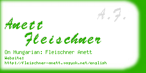 anett fleischner business card